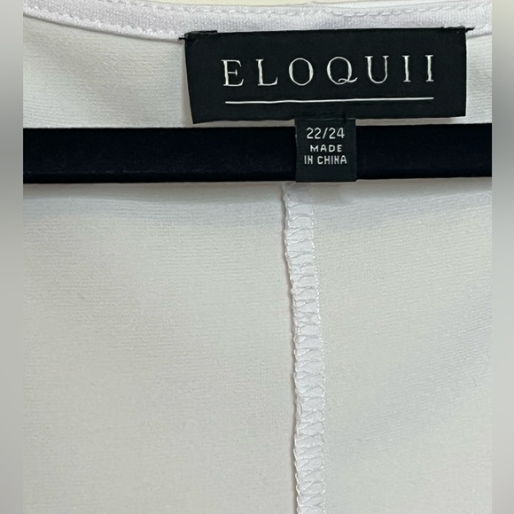 ELOQUII White Sleeve Blouse Size 22 - Picture 5 of 6